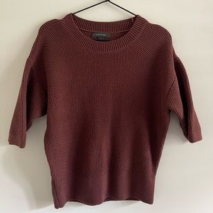 Ann Taylor Brown/Burgandy Sweater SIZE M